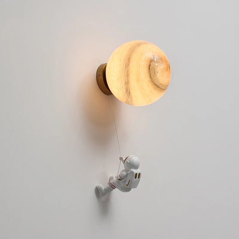 Lustrous Copper Moon LED Wall Lamp