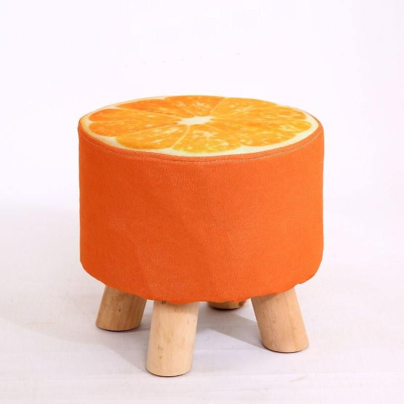 Charming Countryside Round Wood Stool