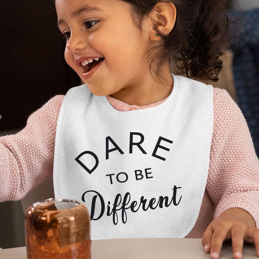 Dare to Be Different Baby Bibs - Cool Baby Feeding Bibs - Graphic Bibs for Eating