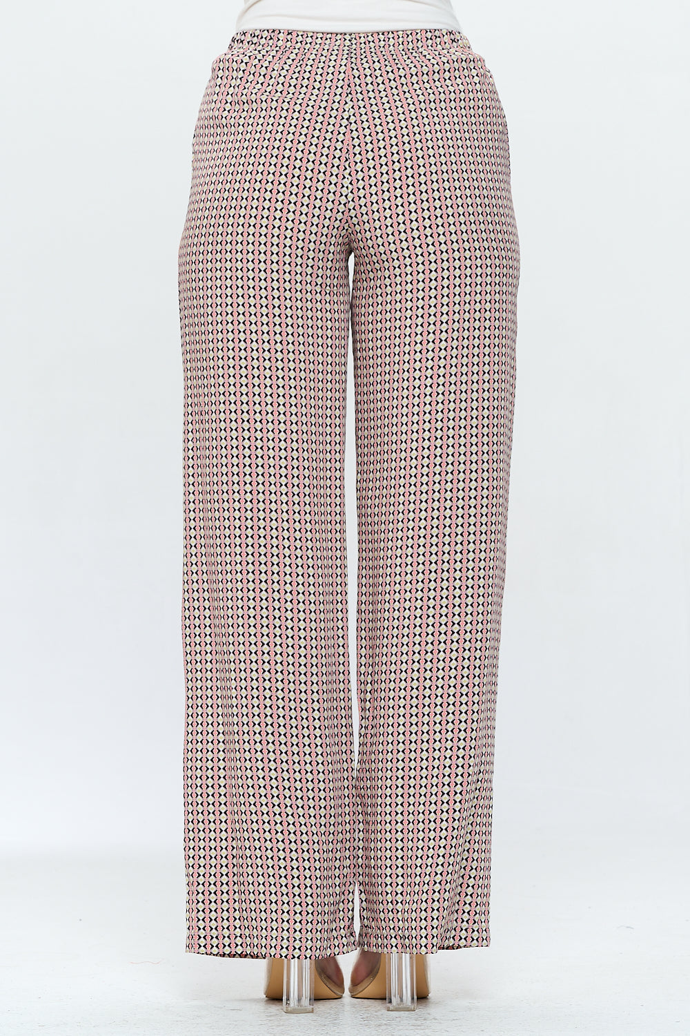 Palazzo pants in voile square print