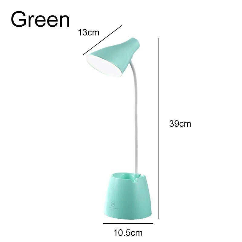 Multi-Functional LED Desk Lamp with Touch Dimmer and Pen Holder