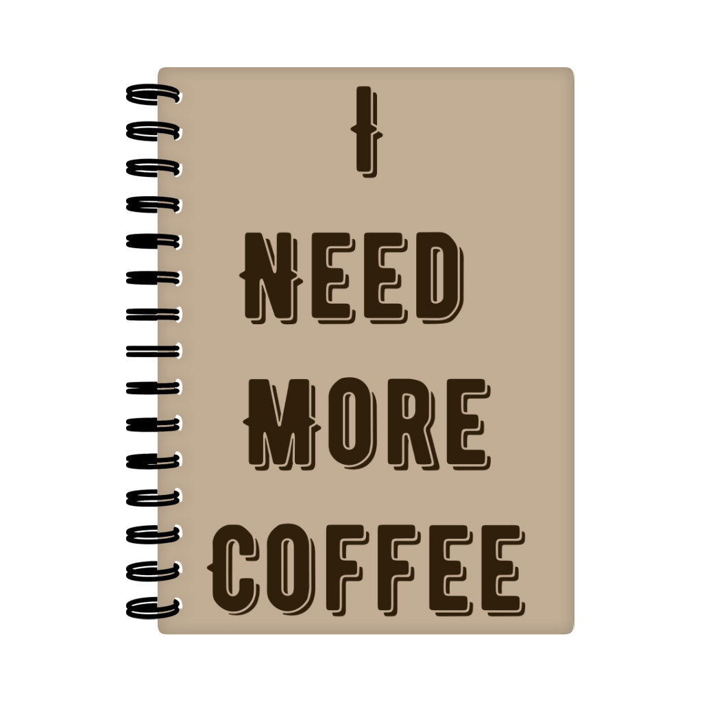 Coffee Themed Spiral Notebook - Cute Quote Notebook - Cool Trendy Notebook