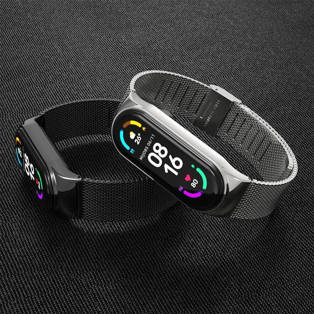 Luxury Milanese Stainless Steel Strap for Mi Band 3/4/5/6