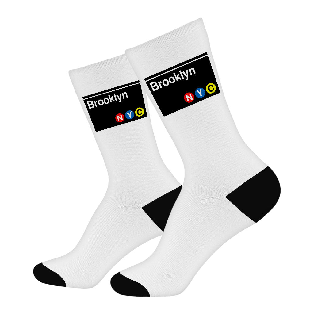 New York Printed Socks - Graphic Novelty Socks - America Crew Socks