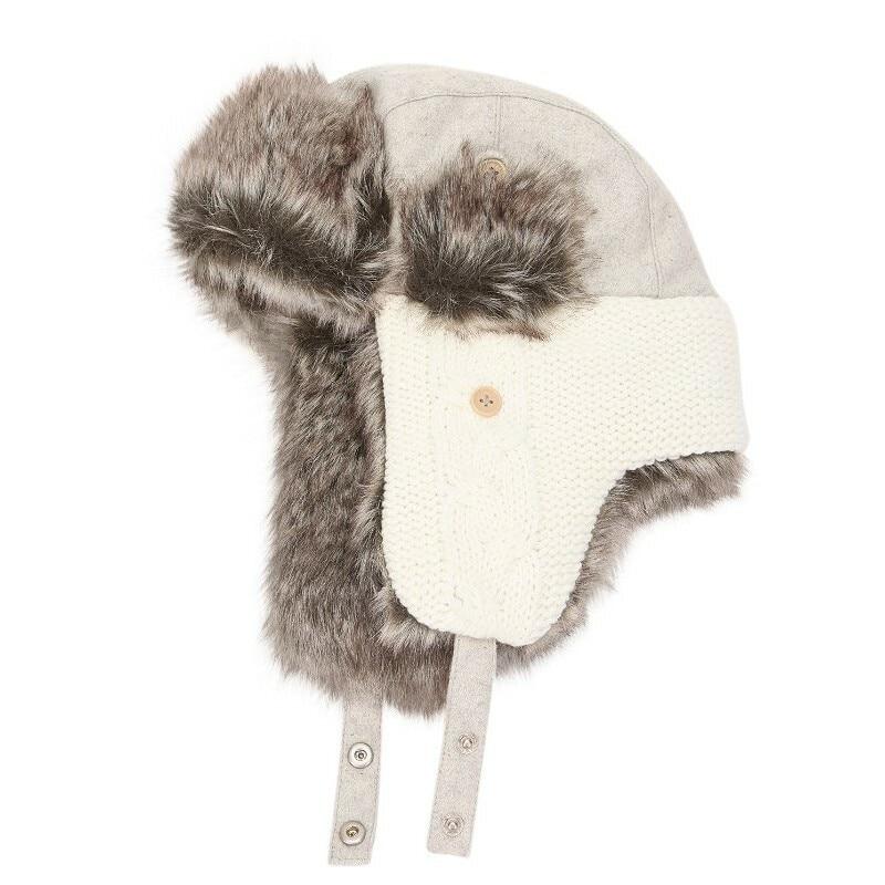 Urban Outfitters Wool & Faux Fur Knit Winter Trapper Aviator Hat - | Rose Quartz