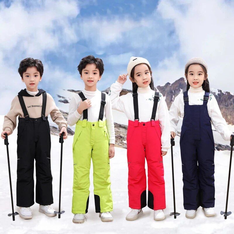 Kids' Winter Ski & Snow Pants: Waterproof, Windproof Outdoor Jumpsuit