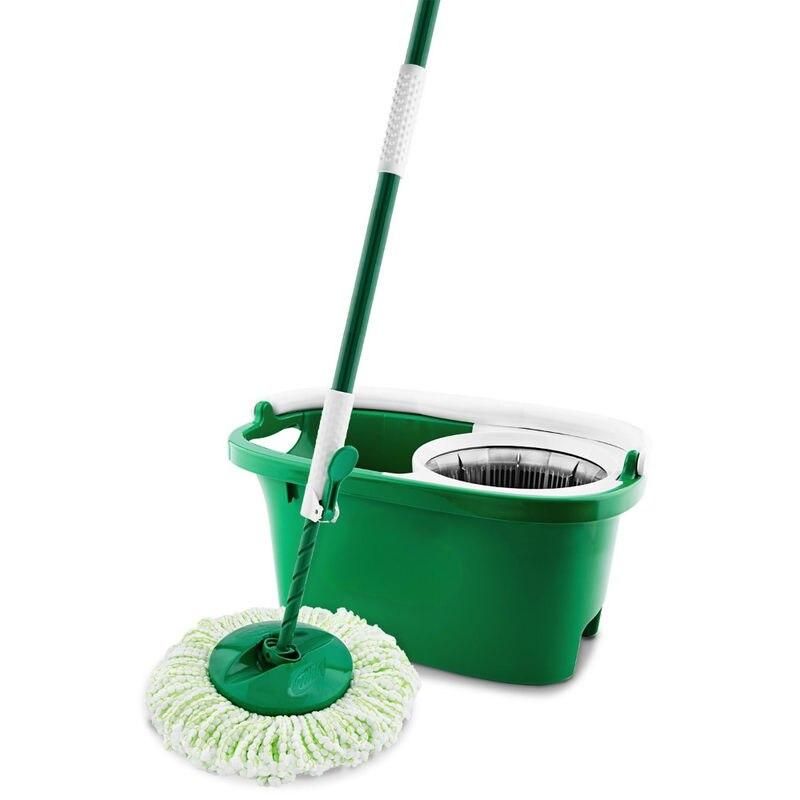 360° Spin Mop & Bucket - Microfiber Head with Adjustable Handle and Corrosion-Resistant Bucket