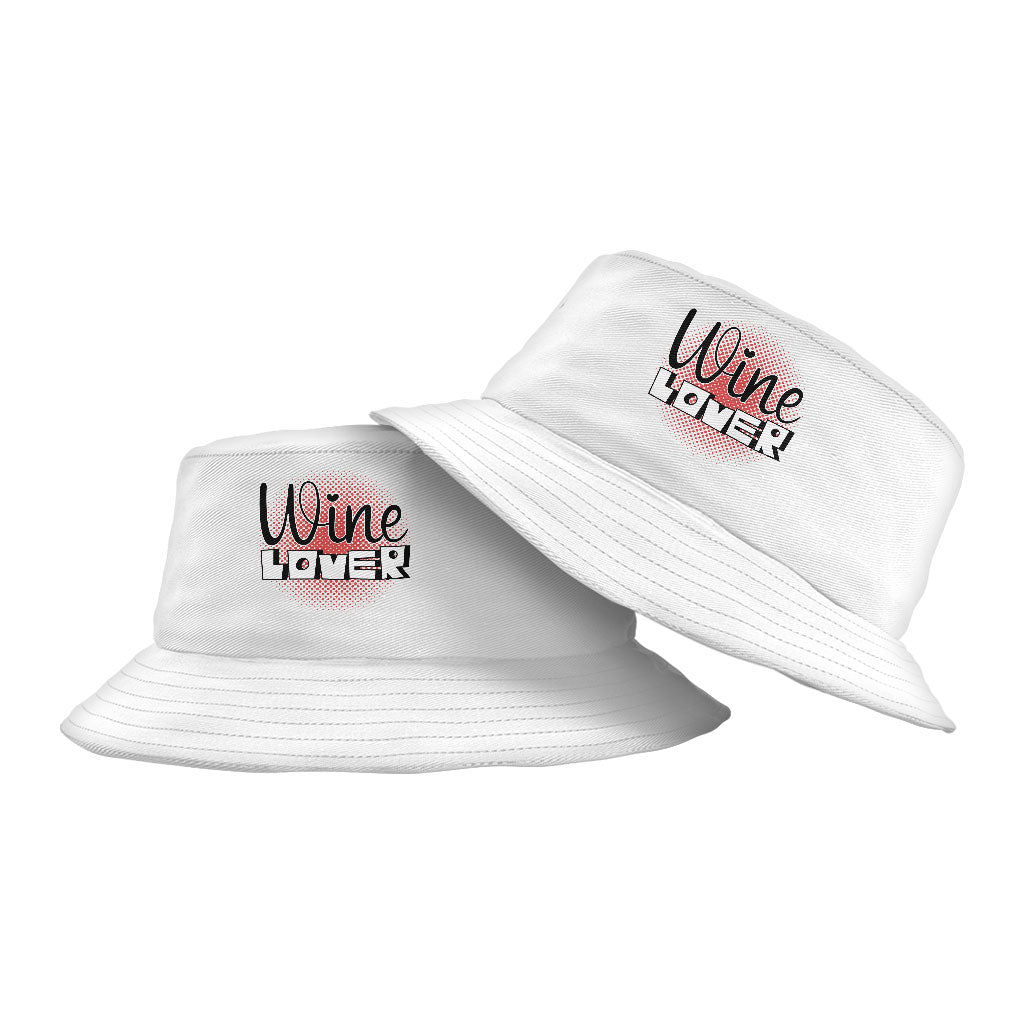 Wine Lover Bucket Hat - Best Print Hat - Cool Bucket Hat