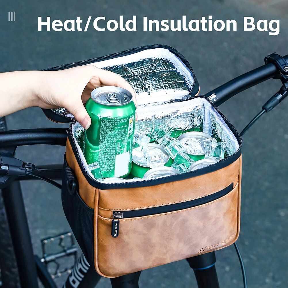 Waterproof Bicycle Handlebar Bag with Touch Screen Phone Pouch