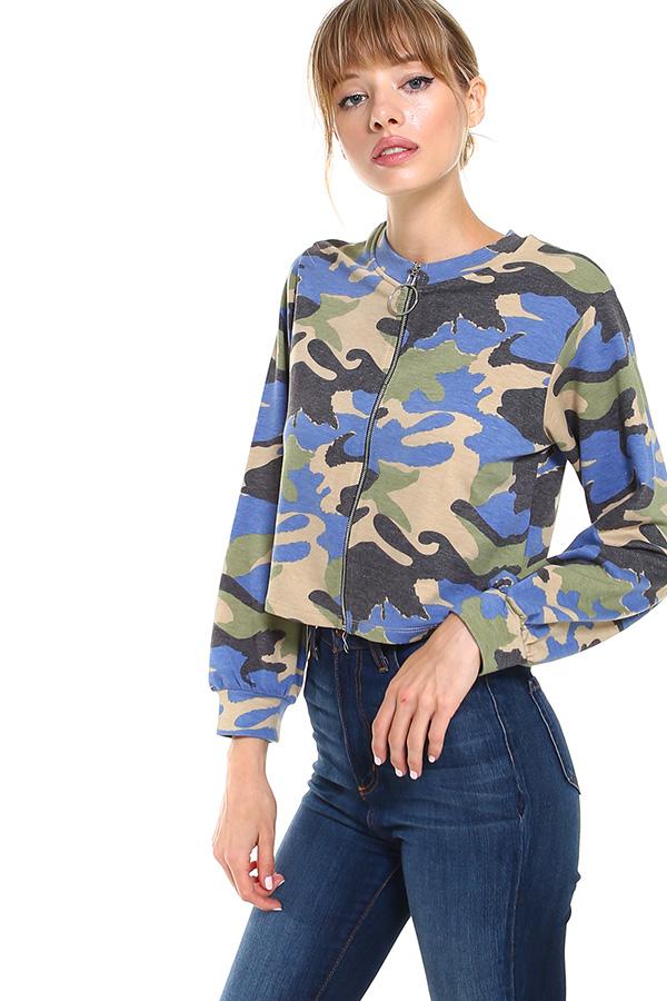 Camo Front Full Zip