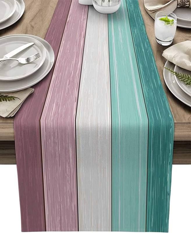 Customizable Turquoise Linen Table Runner