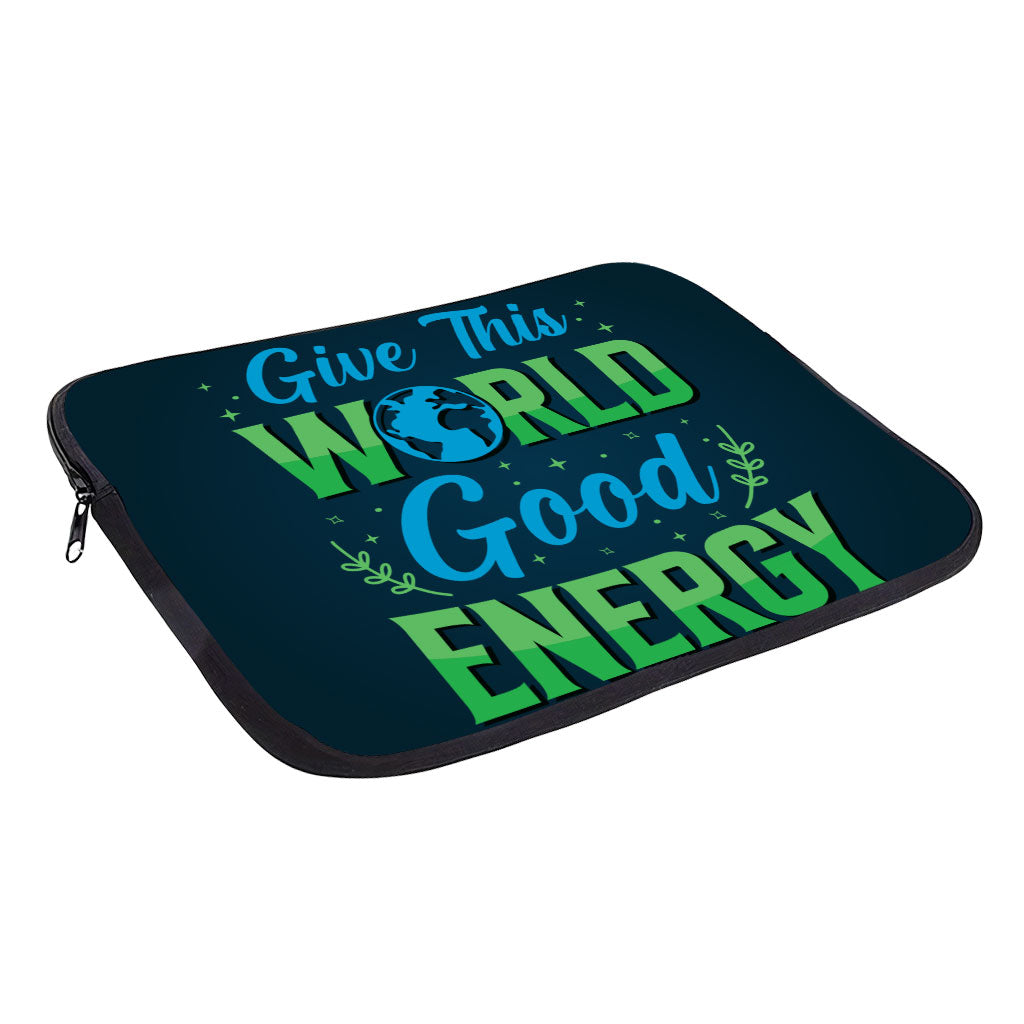 Give the World Good Energy MacBook Pro 14" Sleeve - Cute Laptop Sleeve - Printed MacBook Sleeve