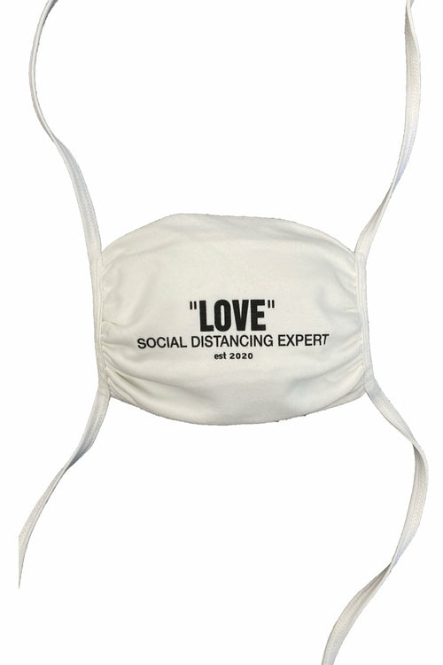 Peace Love Unity Respect "P.L.U.R." Adjustable tie up mask washable