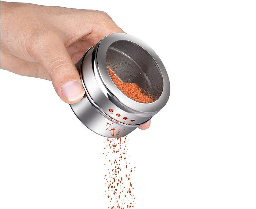 Compact Stainless Steel Spice Jar for Outdoor Cooking and Picnics