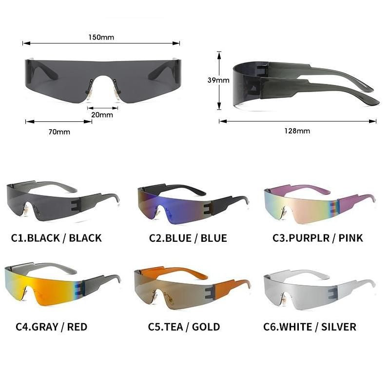 Y2K Vintage One-Piece Sports Sunglasses