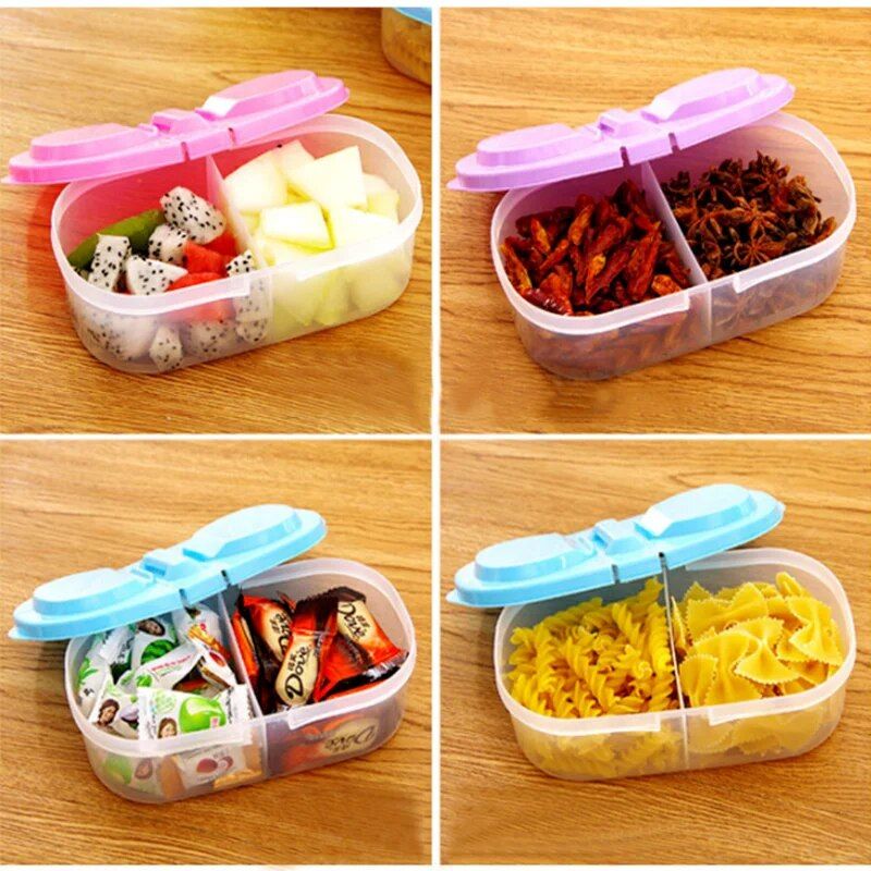 Eco-Friendly Dual-Compartment Portable Lunch Box