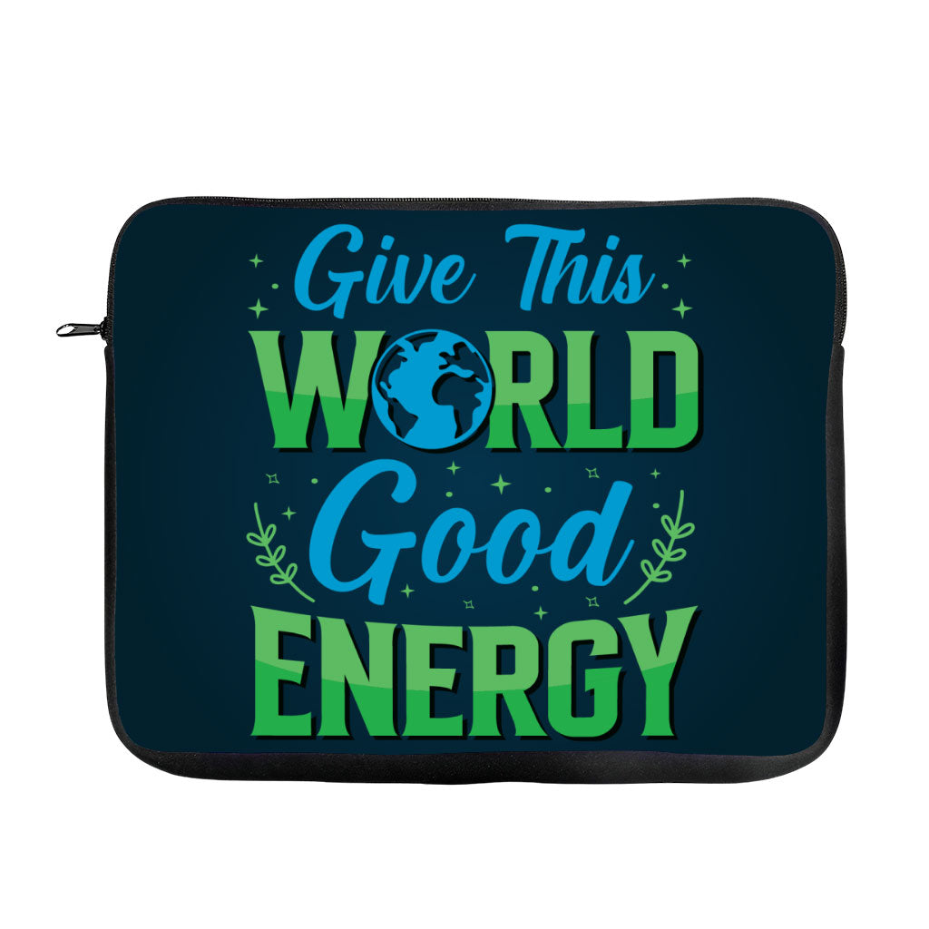 Give the World Good Energy MacBook Pro 16" Two-Sided Sleeve - Cute Laptop Sleeve - Printed MacBook Sleeve