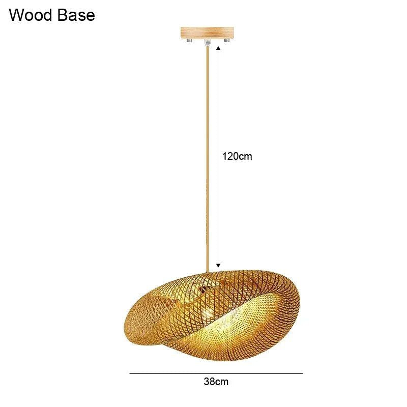 Elegant Bamboo Hand-Woven LED Pendant Light