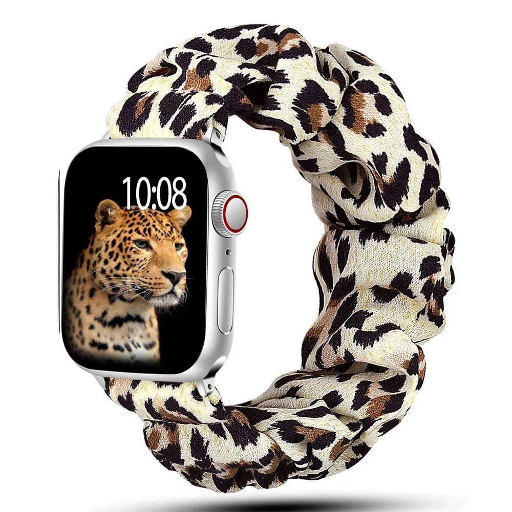 Elastic Scrunchie Apple Watch Band - Nylon Solo Loop Bracelet for All Series