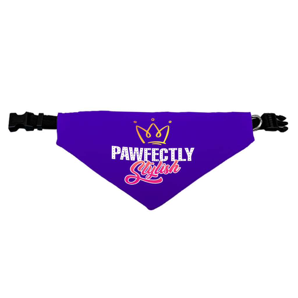 Pawfectly Stylish Pet Bandana Collar - Crown Scarf Collar - Printed Dog Bandana