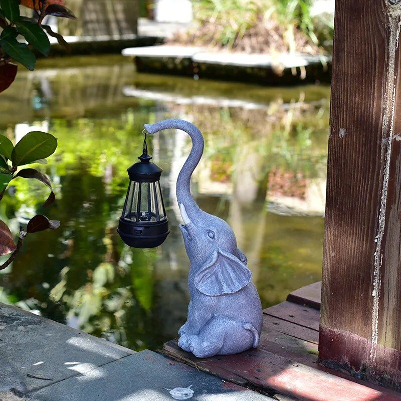 Majestic Garden Elephant Solar Light