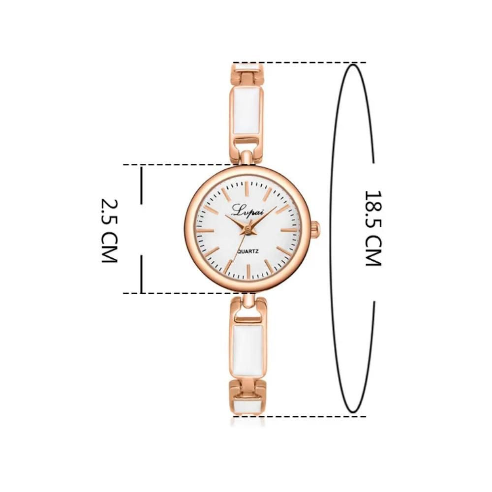 Elegant Stainless Steel Rhinestone Quartz Ladies Watch