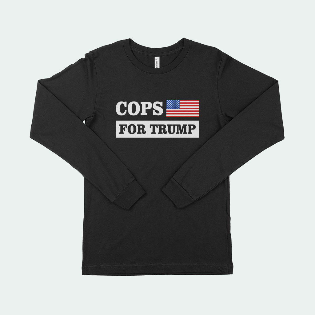 Long Sleeve Cops for Trump T-Shirt - President Trump T-Shirts