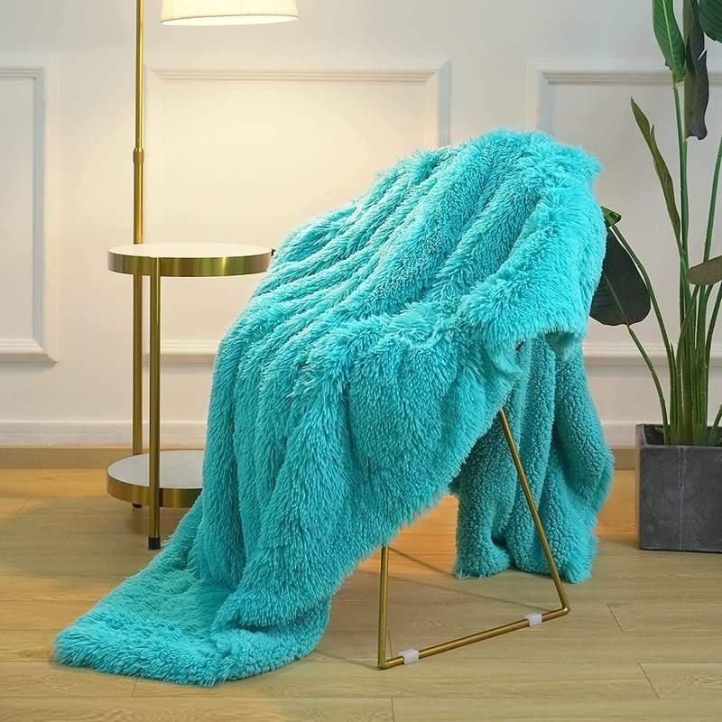 Luxurious Leopard Shaggy Throw Blanket