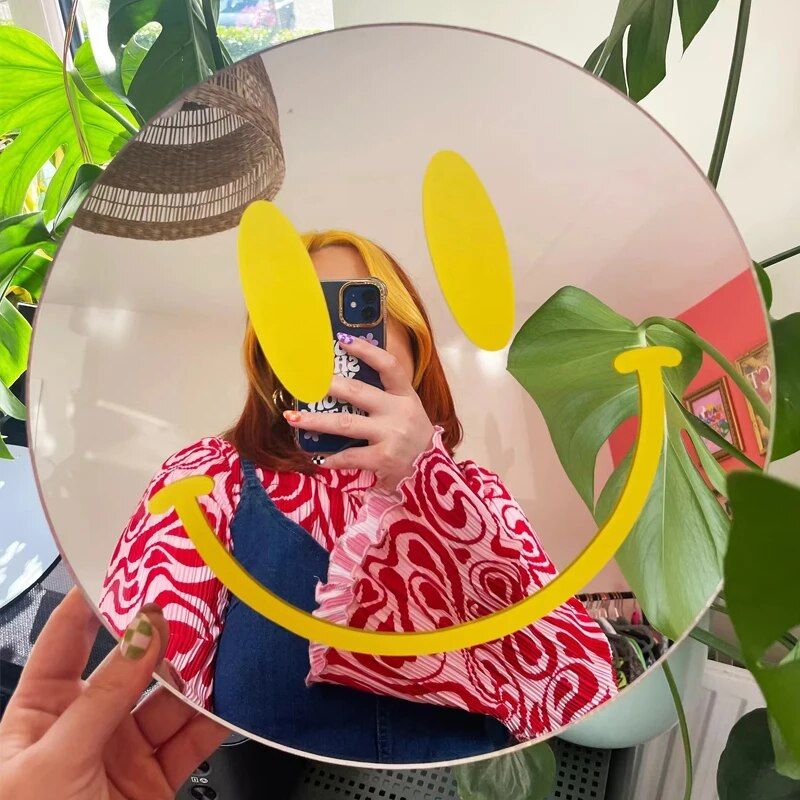 Acrylic Large Happy Smile Mirror