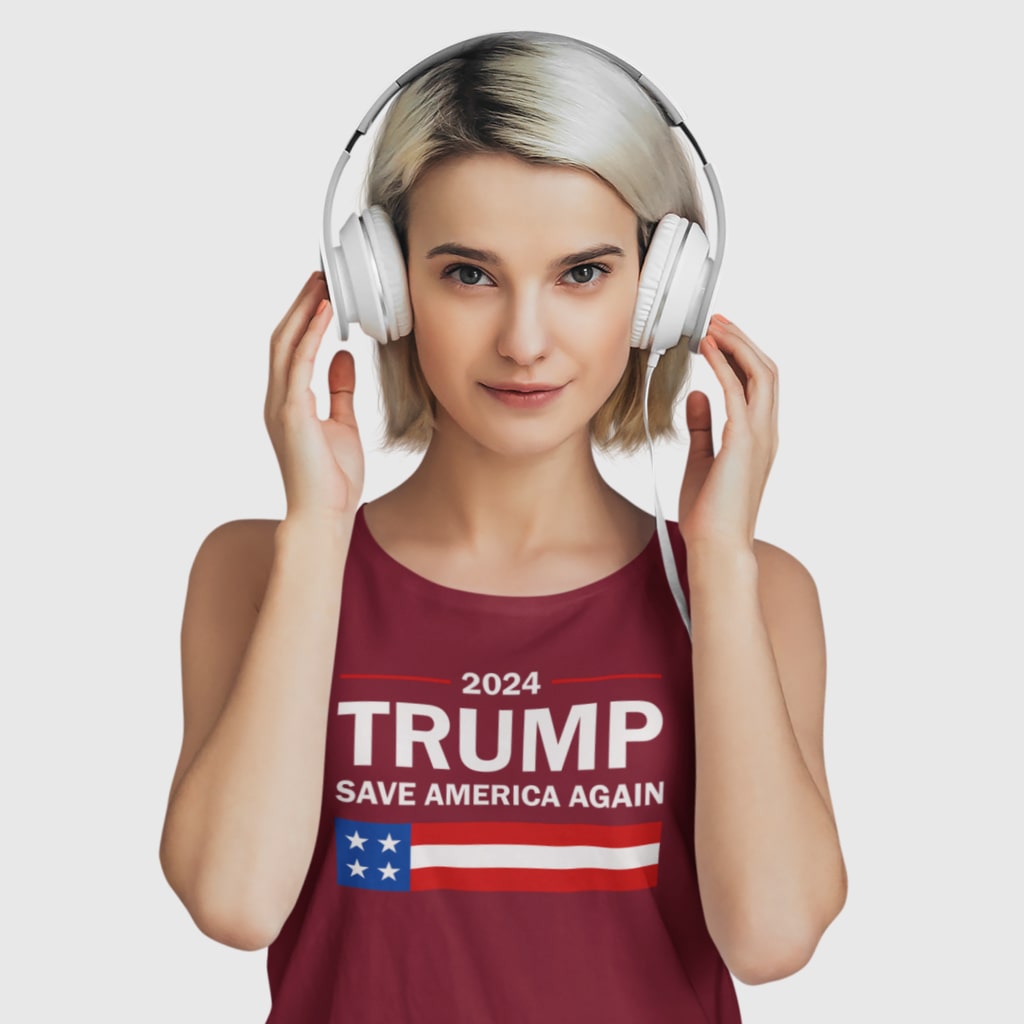 Women's Jersey Muscle Trump Tank