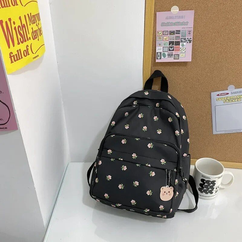 Chic Japanese Floral Mini Backpack