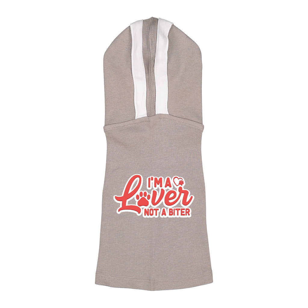 I'm a Lover Not a Biter Dog Shirt with Hoodie - Funny Dog Hoodie - Phrase Dog Clothing