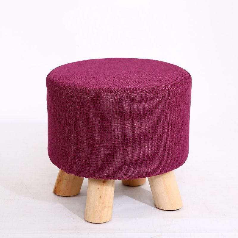 Charming Countryside Round Wood Stool