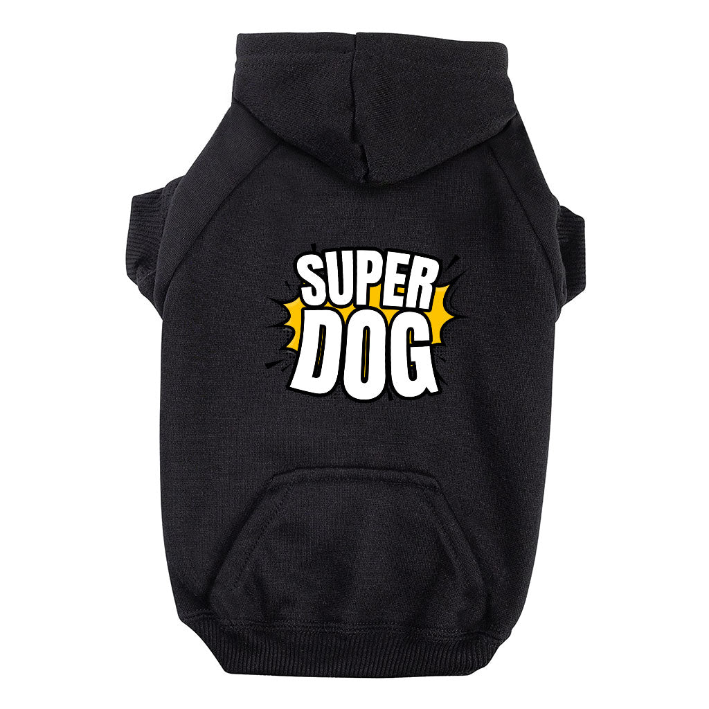 Super Dog Hoodie with Pocket - Colorful Dog Coat - Graphic Dog Clothing