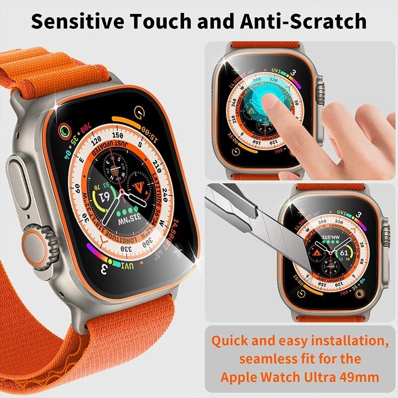 UltraClear HD Tempered Glass Screen Protector for 49mm Apple Watch