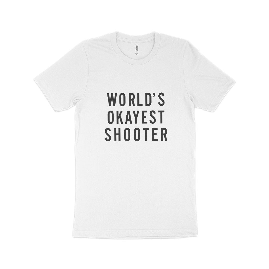 World's Okayest Shooter Unisex Jersey T-Shirt Made in USA