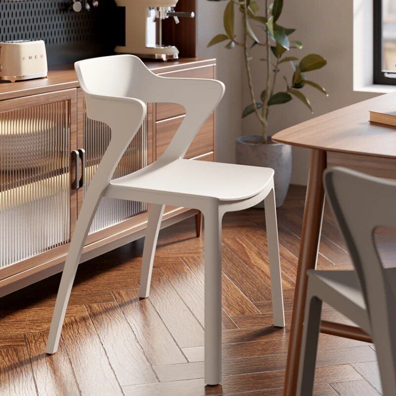 Minimalist Modern Nordic Dining Chair - Ergonomic Plastic Accent Chair for Home and Office