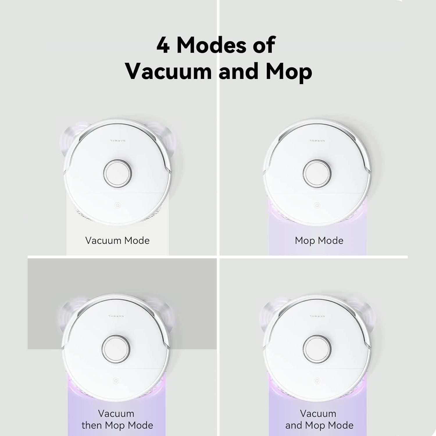 Smart Robot Vacuum with Automatic Dirt Detection and Self-Mopping