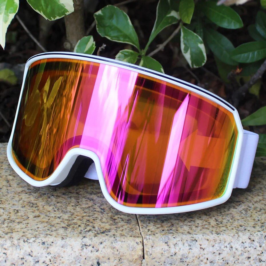 UV400 Anti-Fog Ski Goggles with Large Double-Layer Mirror Lens