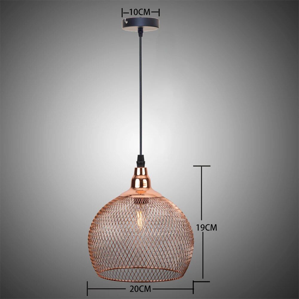 Retro Rose Gold Bird Cage Chandelier