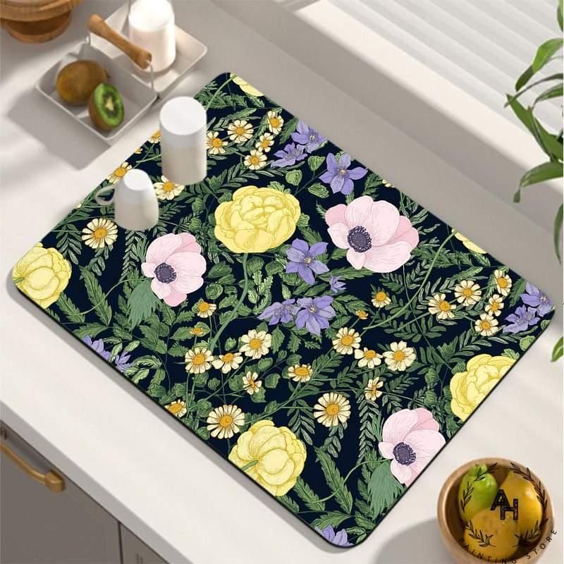 Multi-Purpose Diatom Mud Kitchen Drying Mat