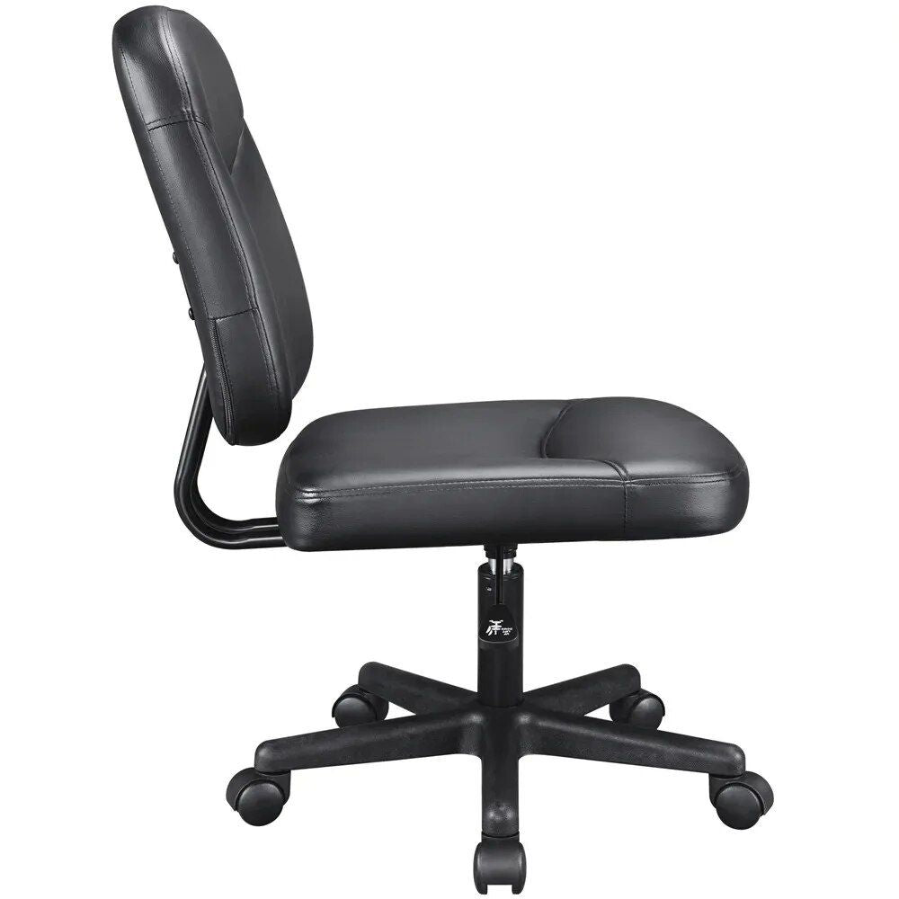 Sleek Black Height Adjustable Swivel Office Chair