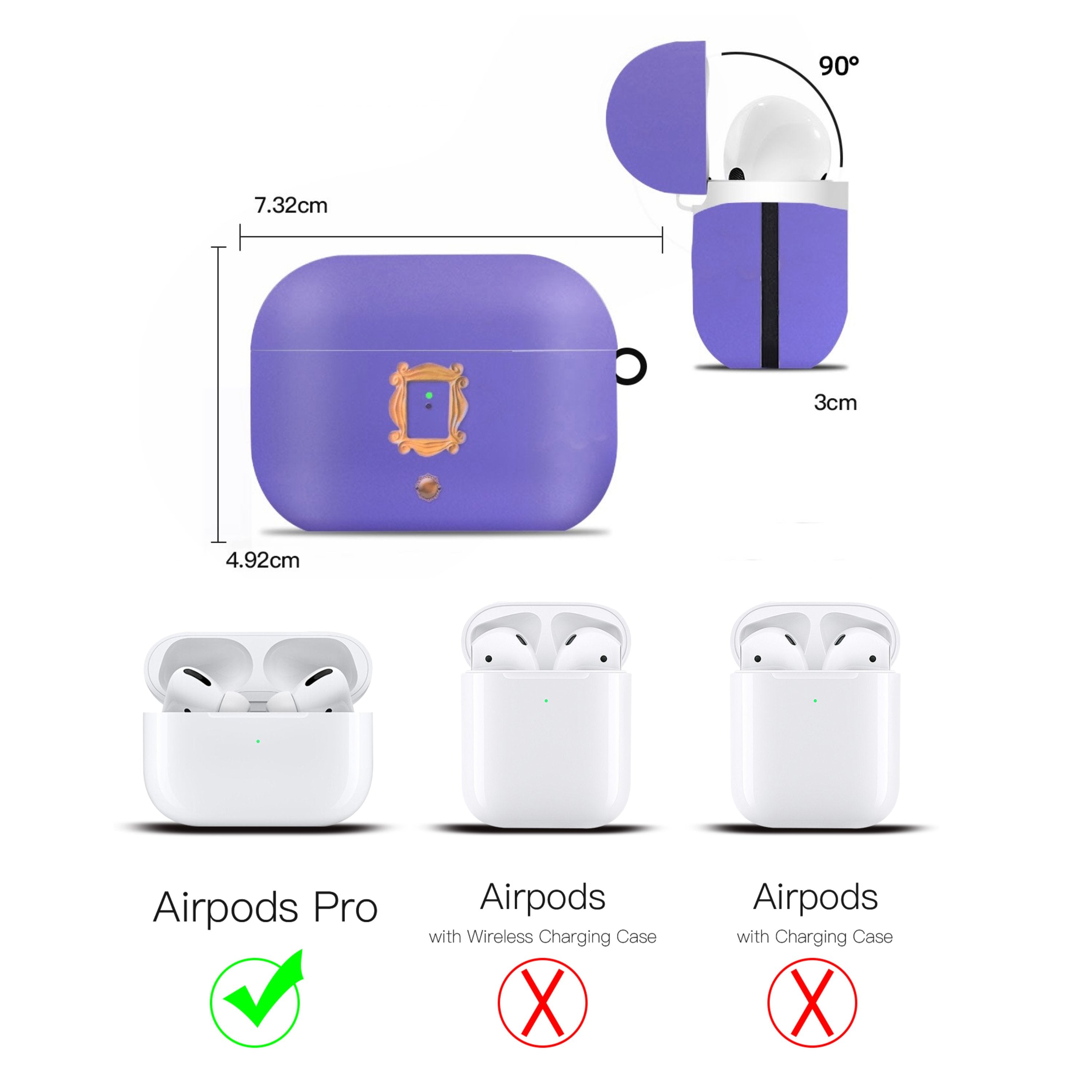 FRIENDS Tv Show Purple Door AirPods Pro Case