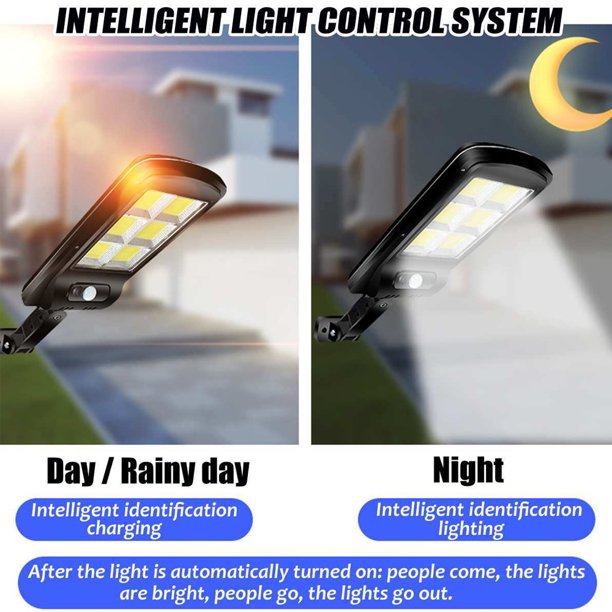 Solar Street Light Outdoor 72COB LED Remote Control Light Waterproof