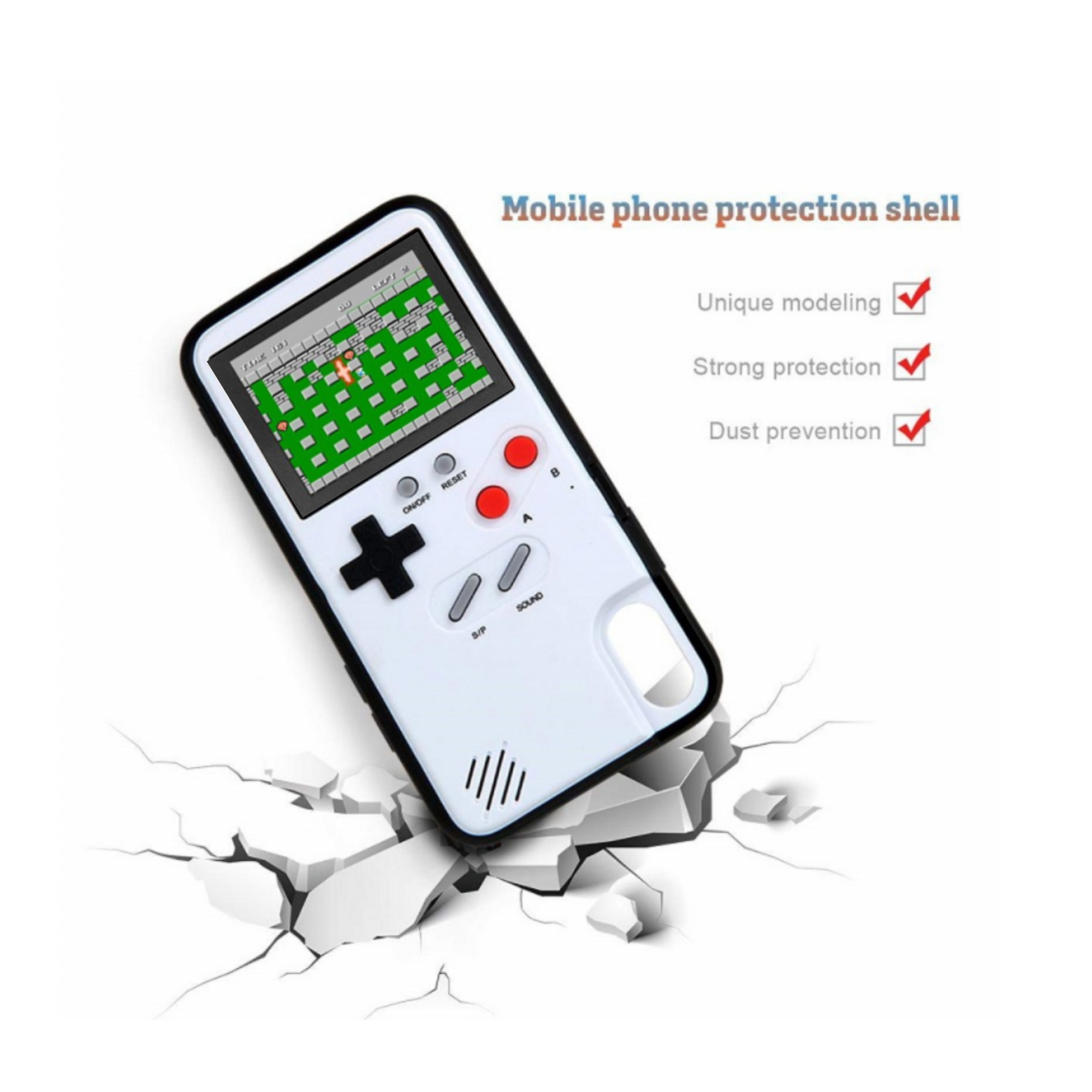 Playable Retro Nostalgic Gaming 36 Color Games iPhone Case