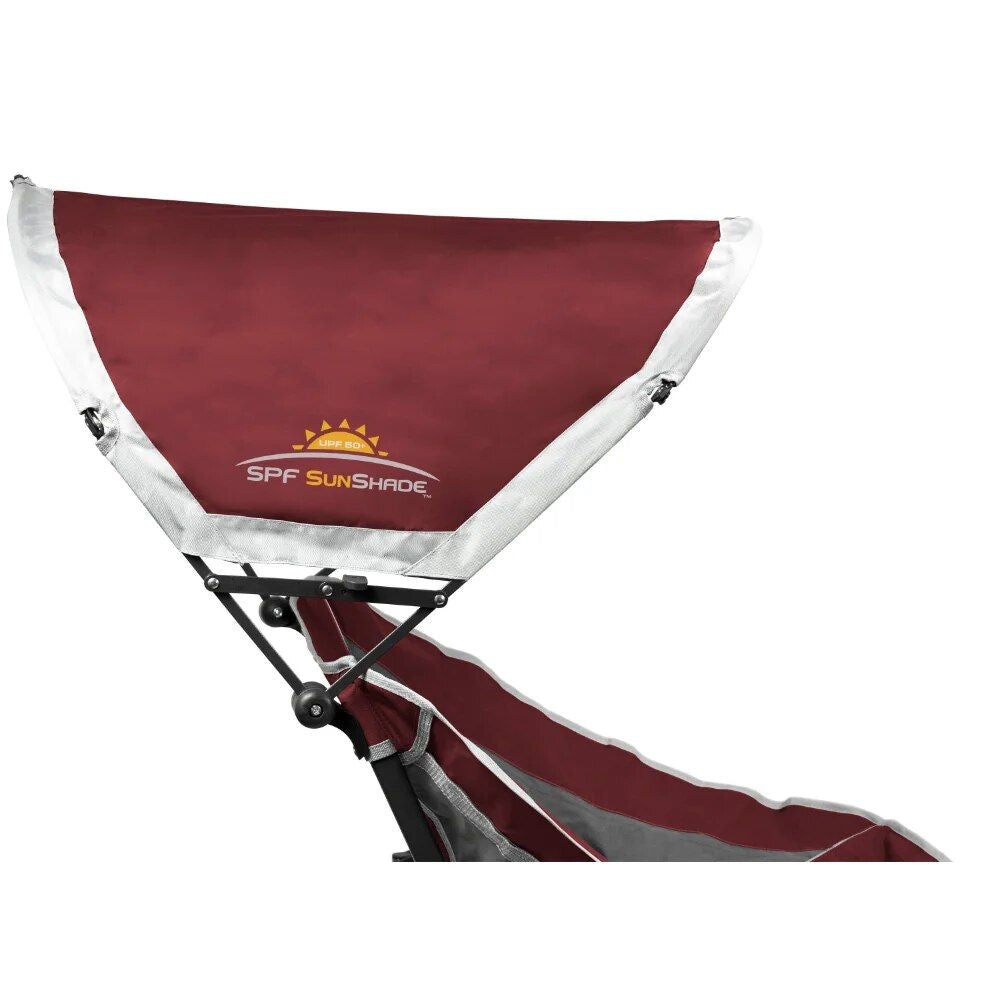 Outdoor Patio Folding Rocking Chair with Sunshade and Phone Pocket