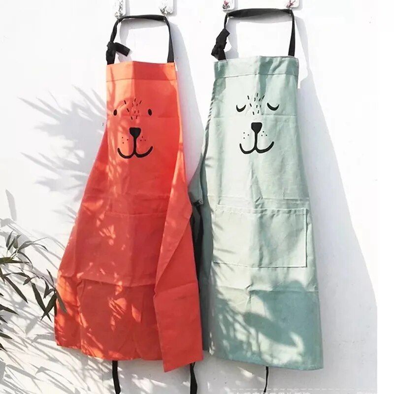 Charming Cartoon Bear Family Aprons