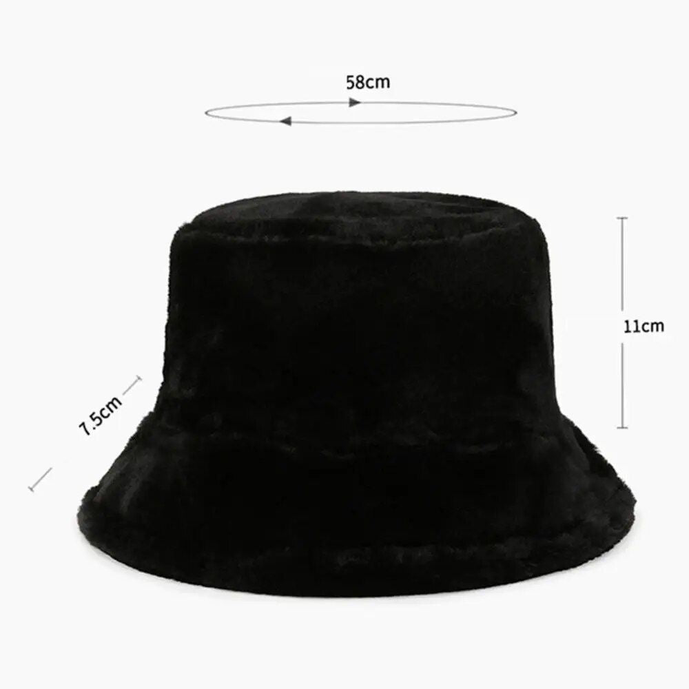 Unisex Luxury Faux Fur Bucket Hat