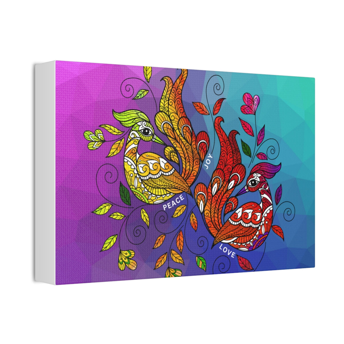 Uniquely You Canvas Print, Multicolor Wild Peacock Print, v2