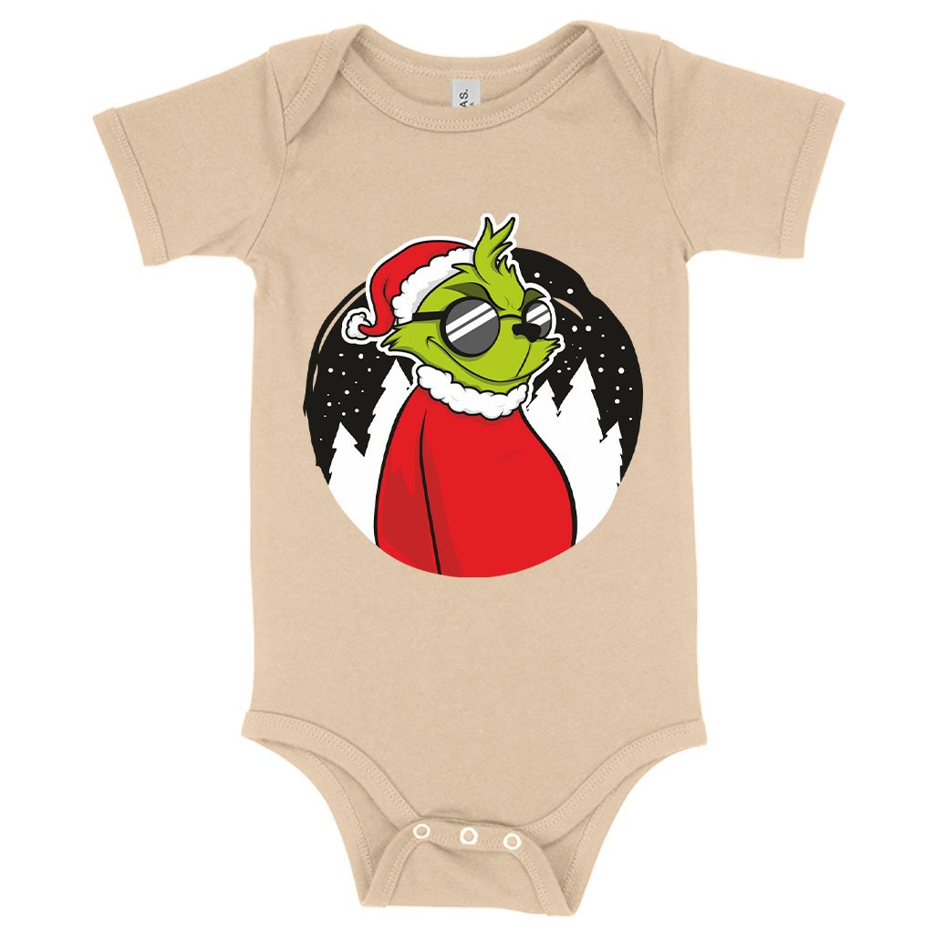 Baby Jersey Grinch Onesie - Christmas Funny Onesie